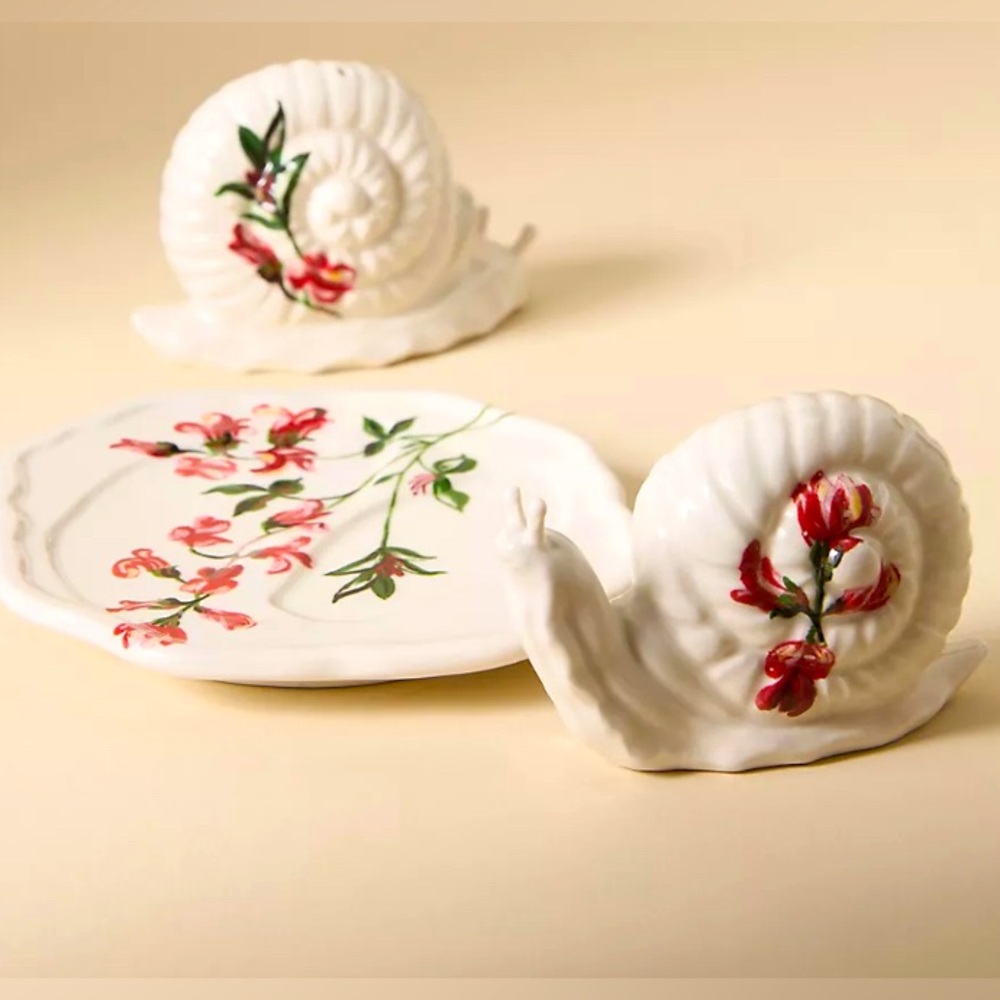 Anthropologie Nathalie Lete Marais Snail Salt & Pepper Shaker